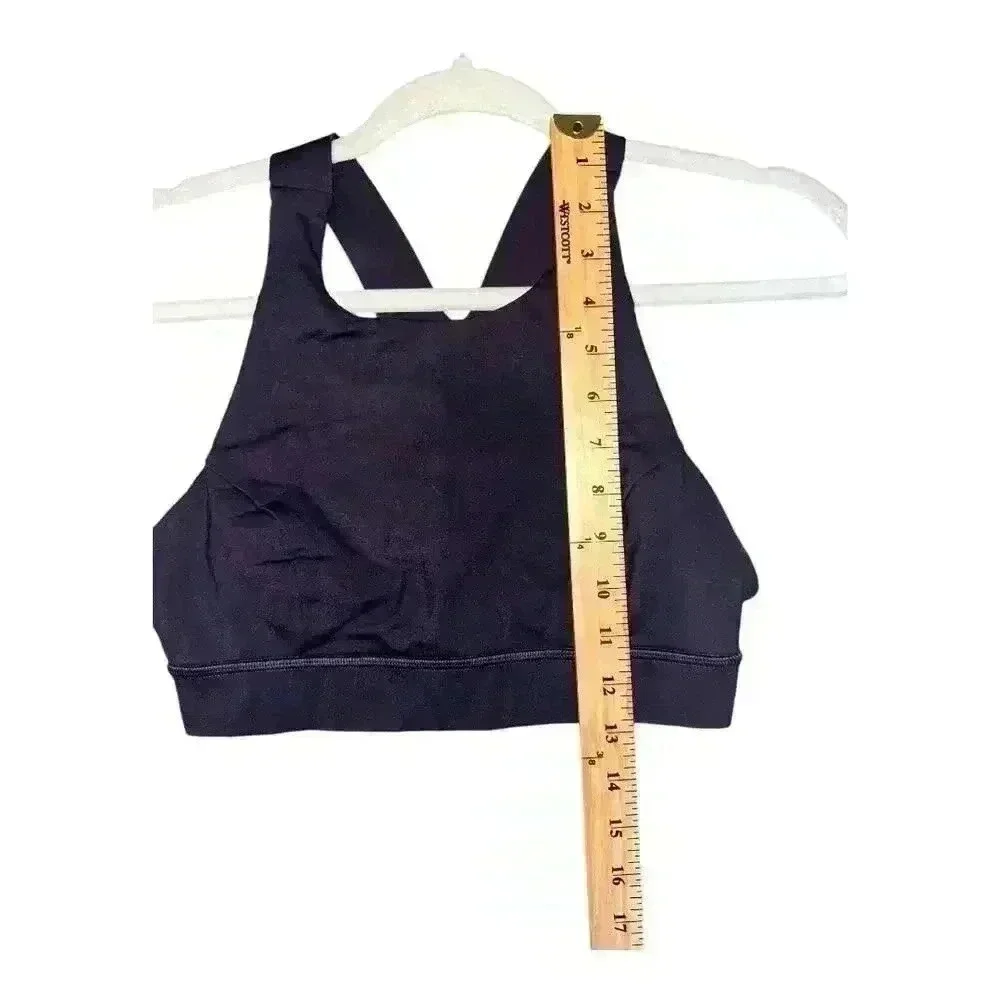 Lululemon Fast And Free Black Grape Bra,‎ Size 6